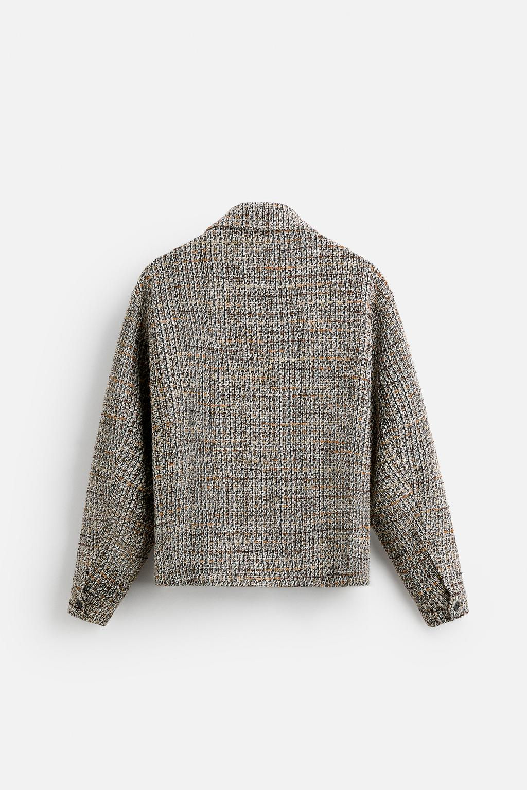 TEXTURED ZIP-UP OVERSHIRT - Zara фото 8