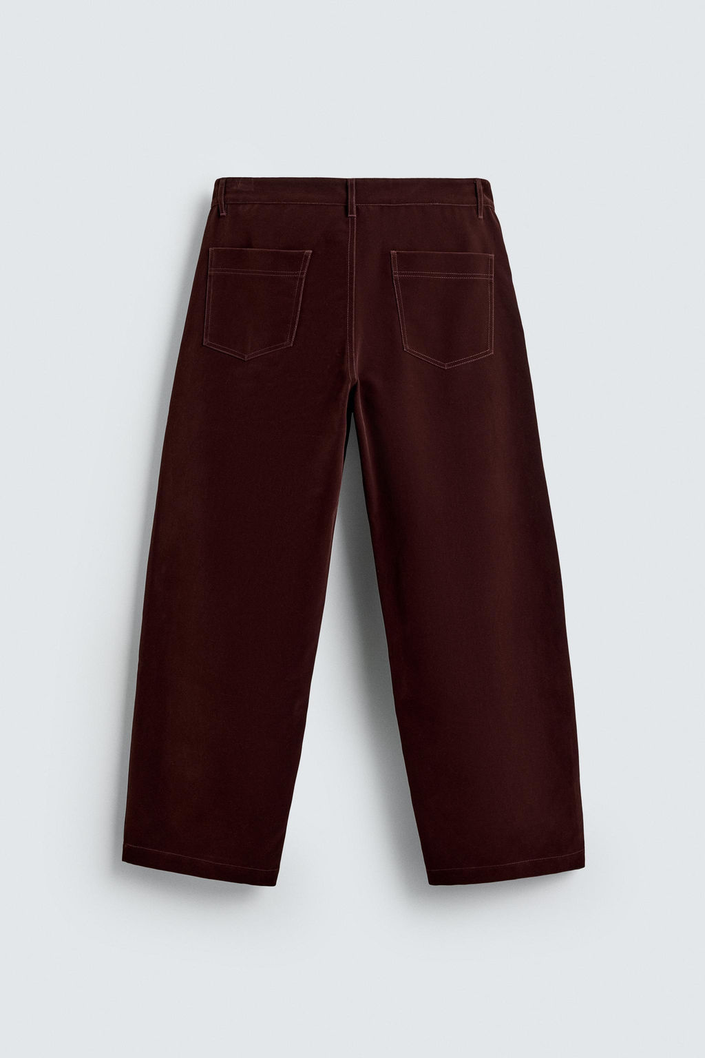 FLOCKED WIDE-LEG TROUSERS - Zara фото 8