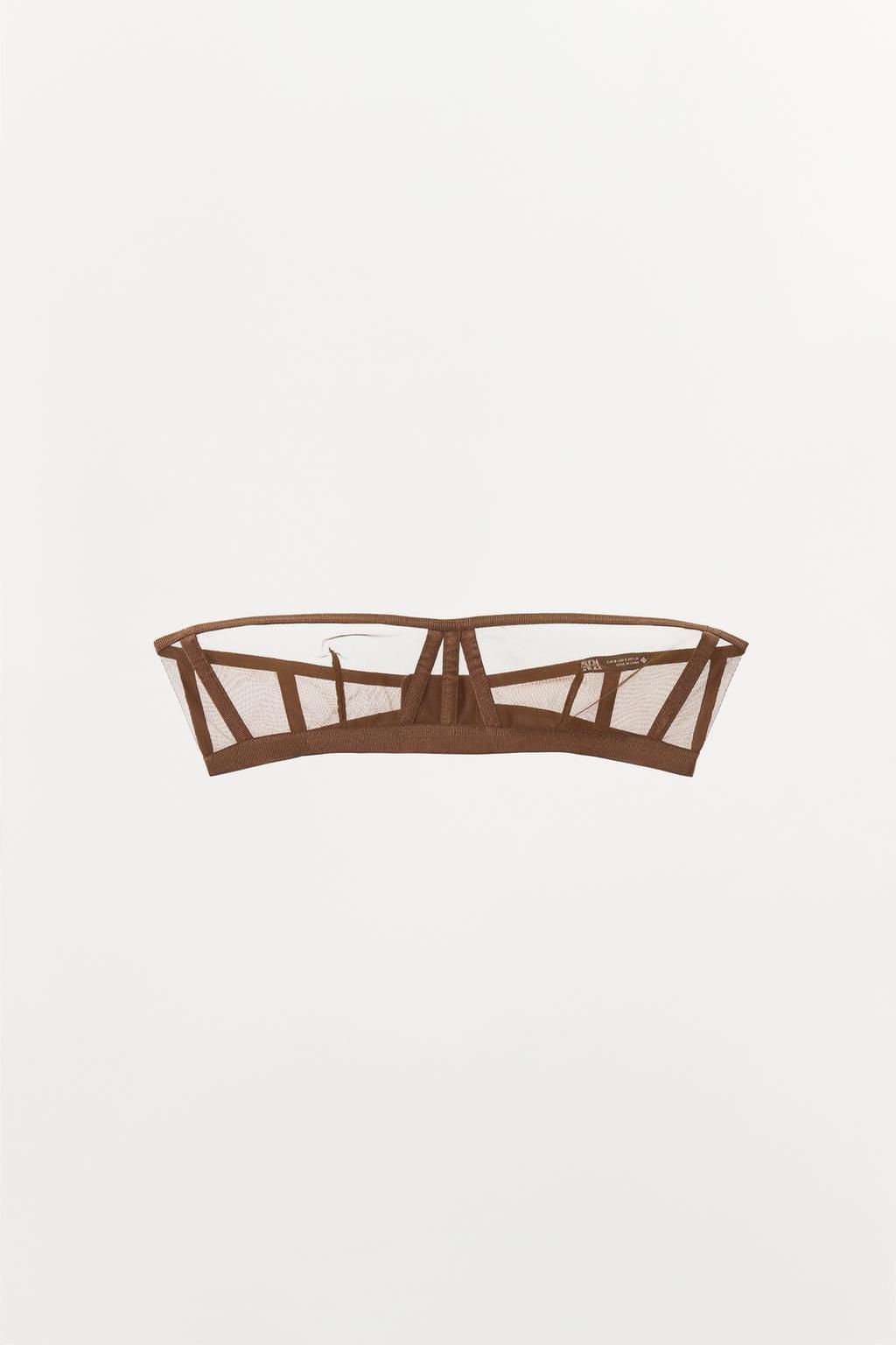 MESH BANDEAU BRALETTE - Zara фото 5