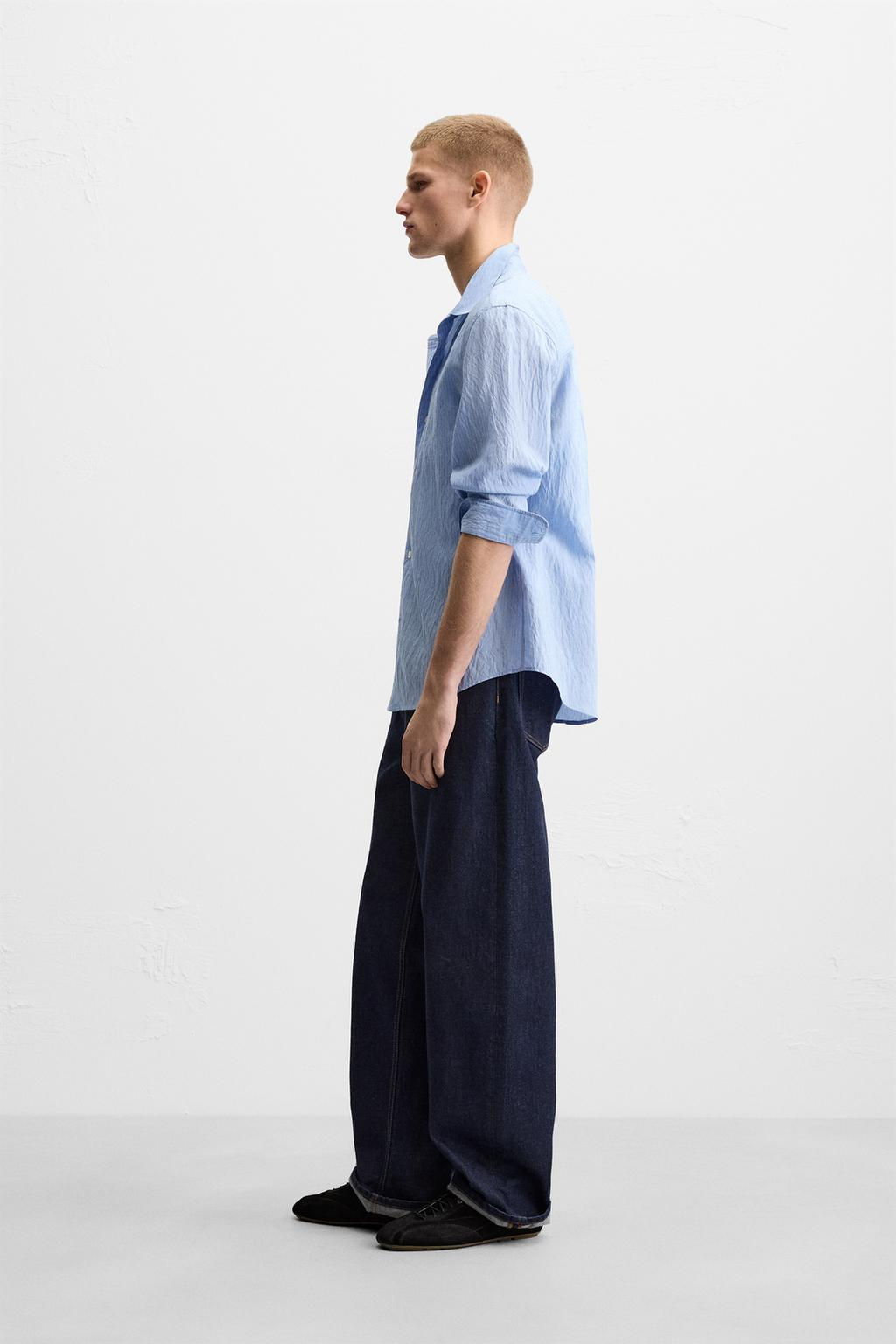 STRIPED FLOWING SHIRT - Zara фото 4
