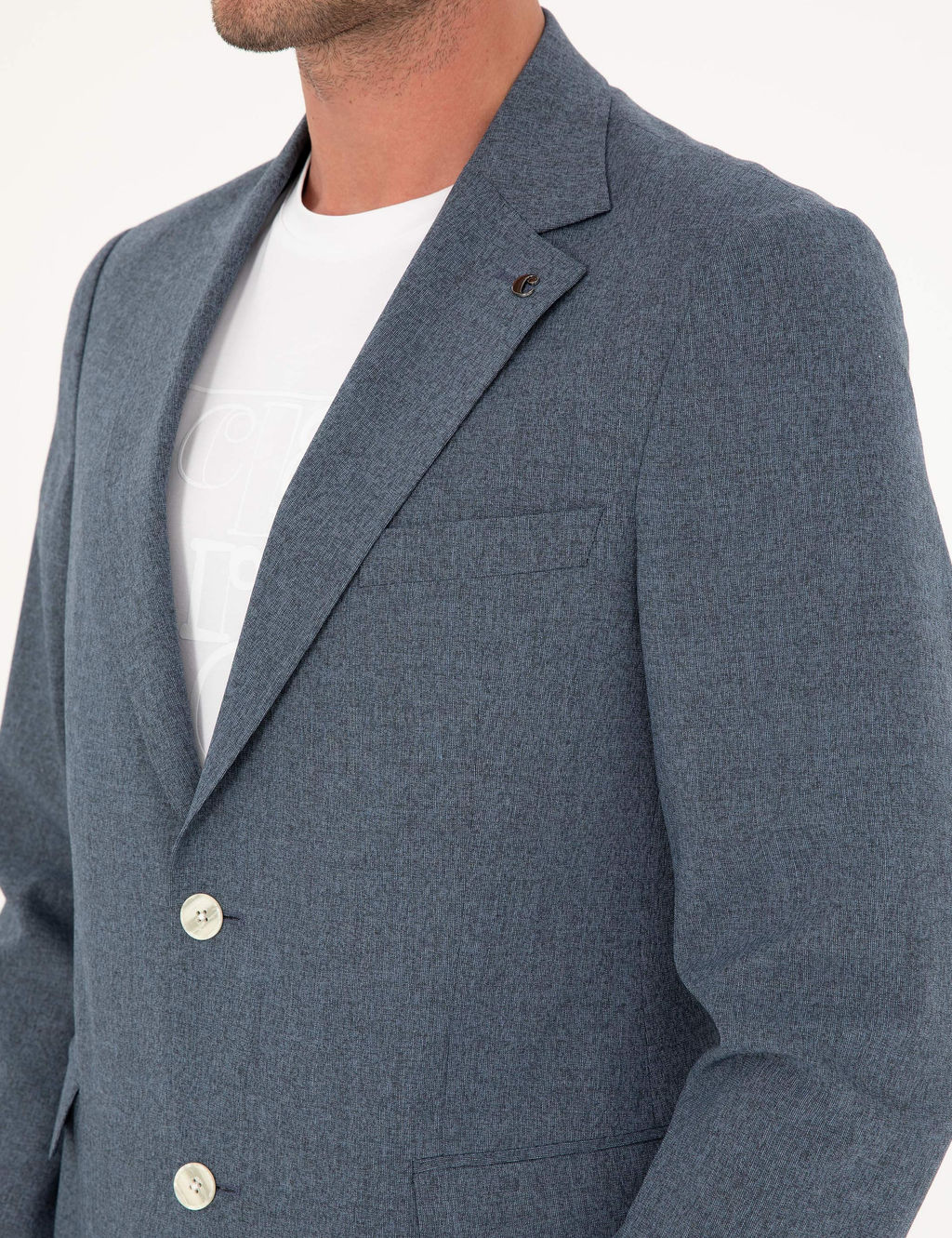 _ndigo Slim Fit Y_n Kar___ml_ Tak_m Elbise