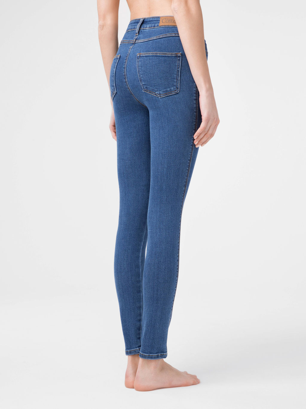 CONTE Моделирующие eco-friendly Джинсы skinny c супервысокой посадкой CON-174 Lycra® authentic blue