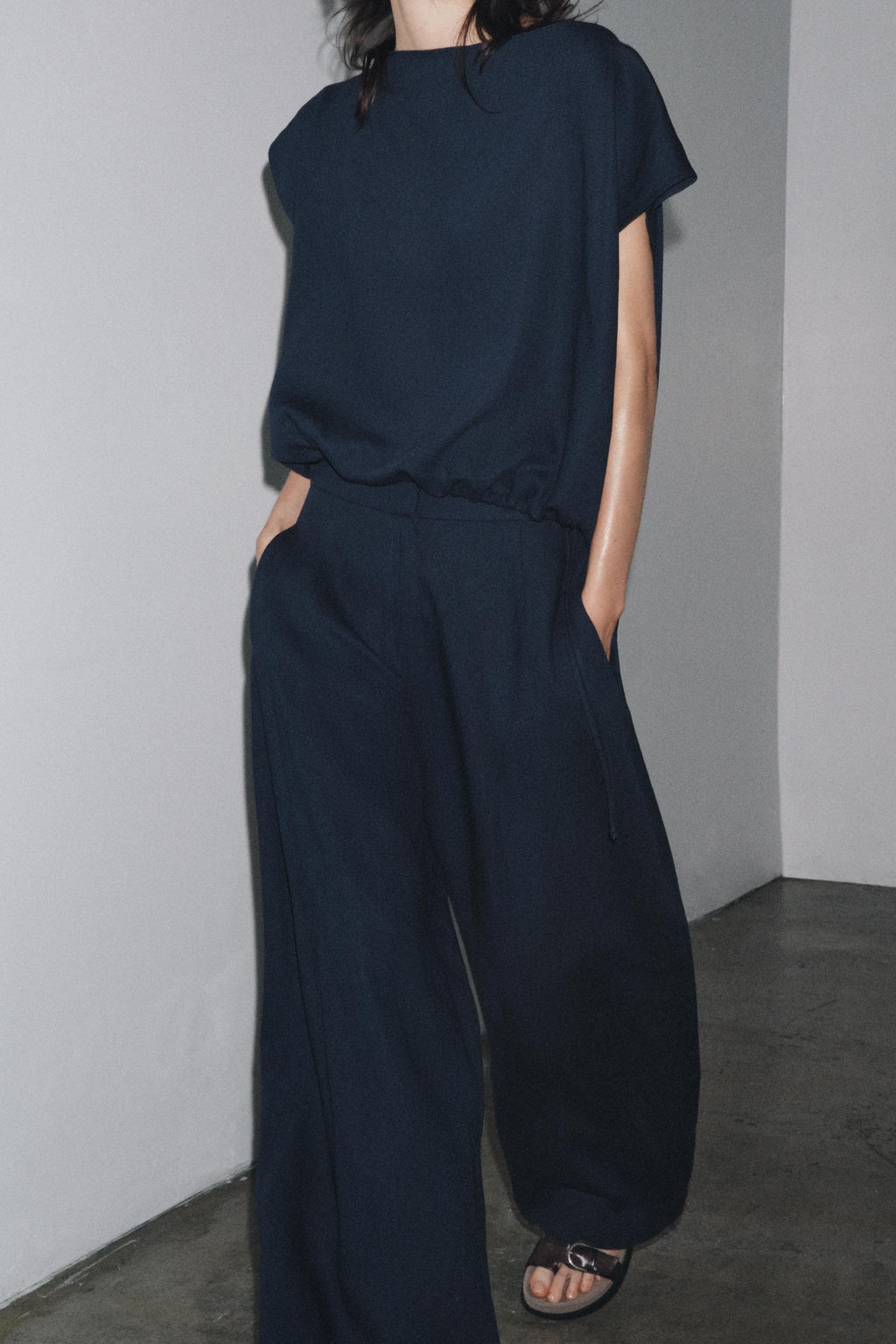 ZW COLLECTION LINEN TOP WITH TIES - Zara фото 11