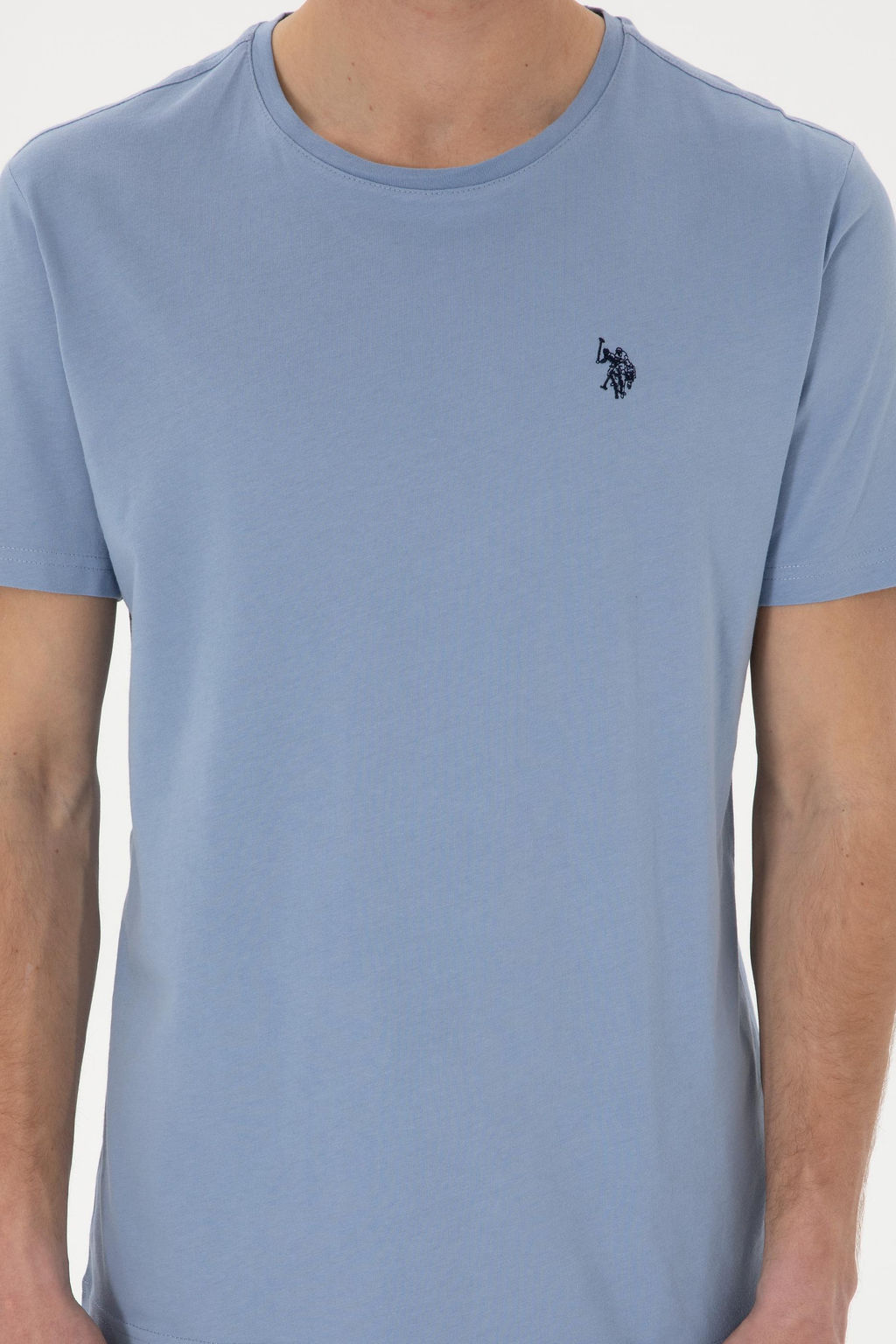 Erkek Regular Fit Bisiklet Yaka Mavi Basic Ti__rt Sepette S_rpriz _ndirim - U.s. polo assn фото 6
