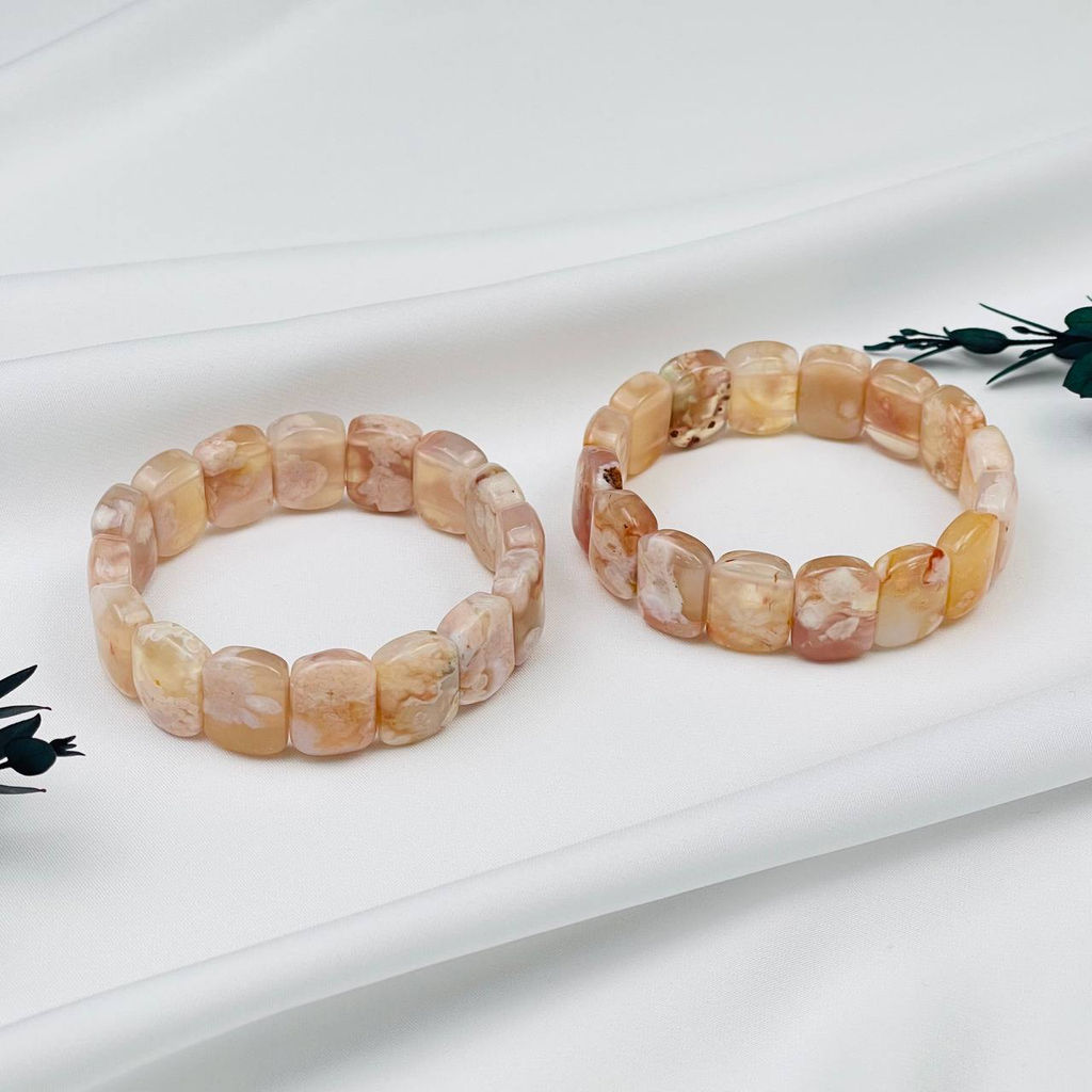 Браслет из цветочного Агата - Радуга самоцветов фото 3