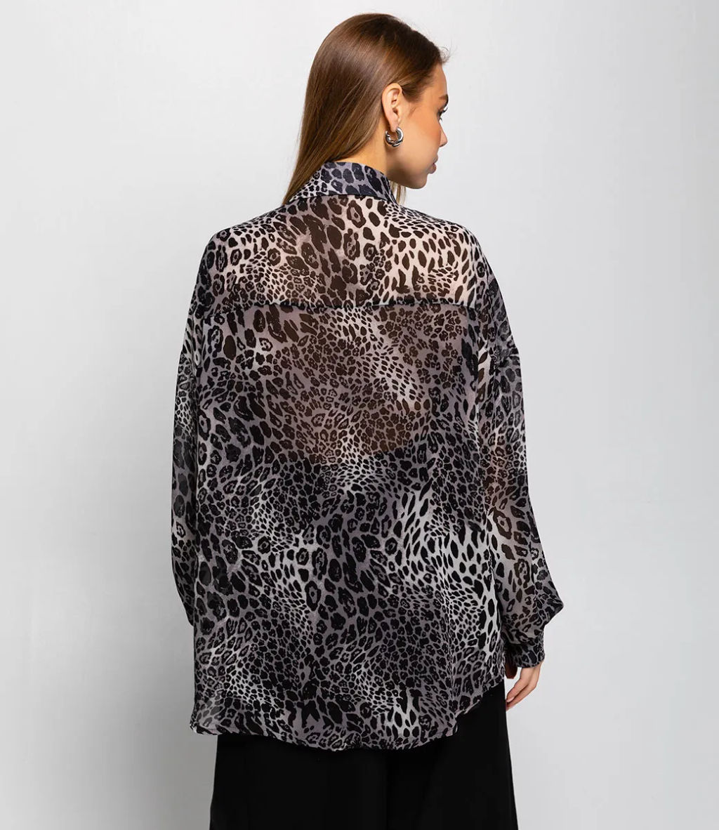 Рубашка #КТ6007 (2), серый,чёрный