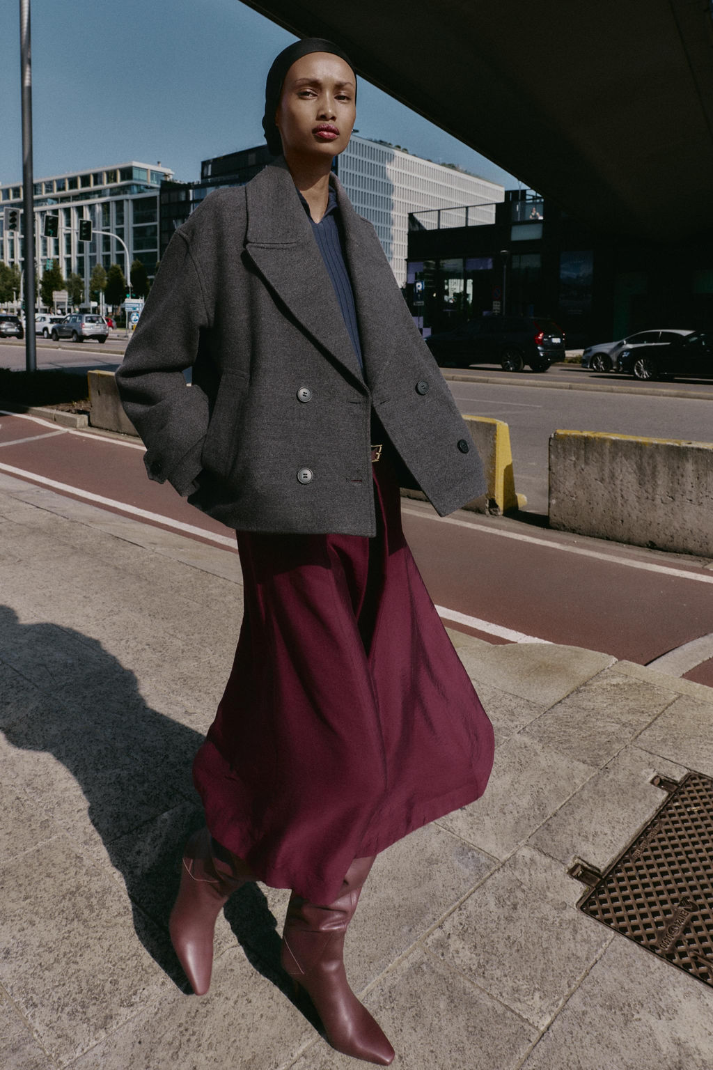 SOFT DOUBLE-BREASTED SHORT COAT