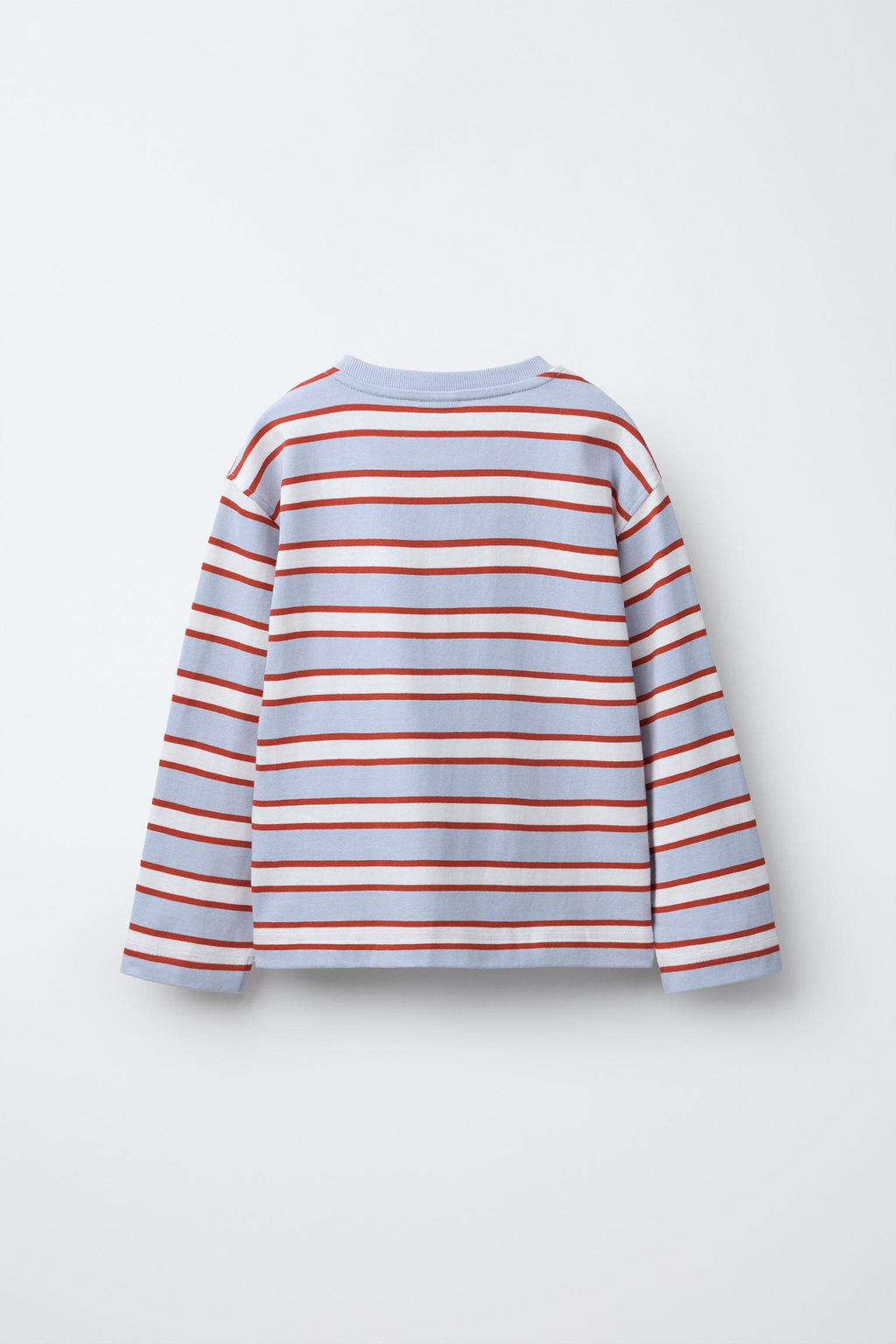 STRIPED T-SHIRT WITH HEART PATCH - Zara фото 2