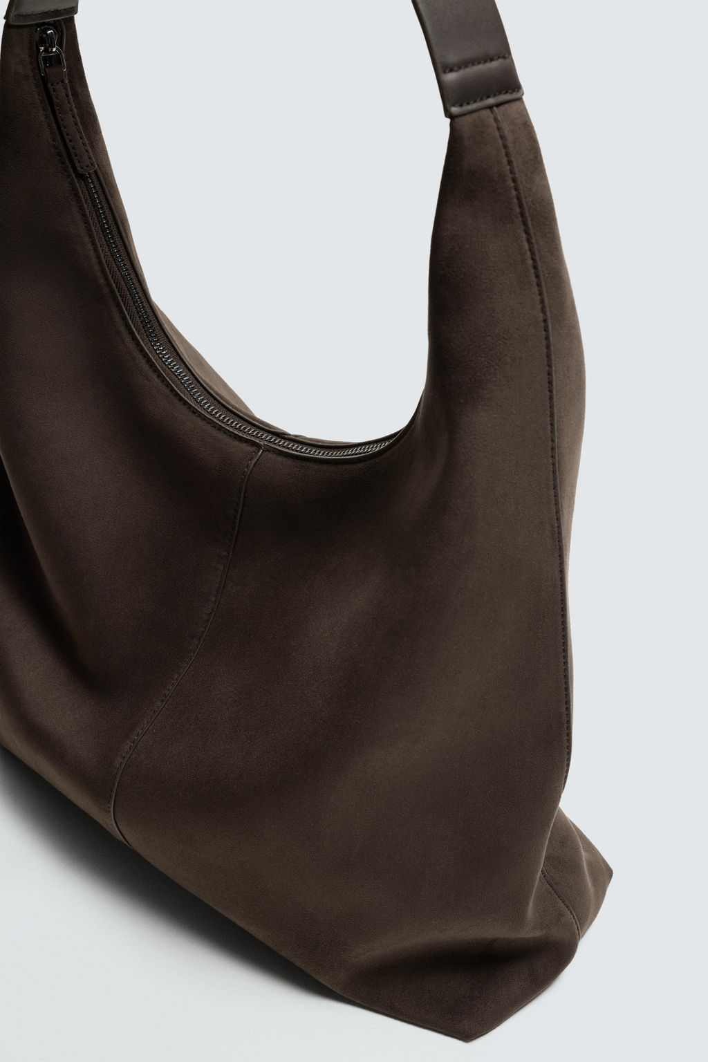 BOLSO SHOPPER LISO / Marr?n - Zara фото 6