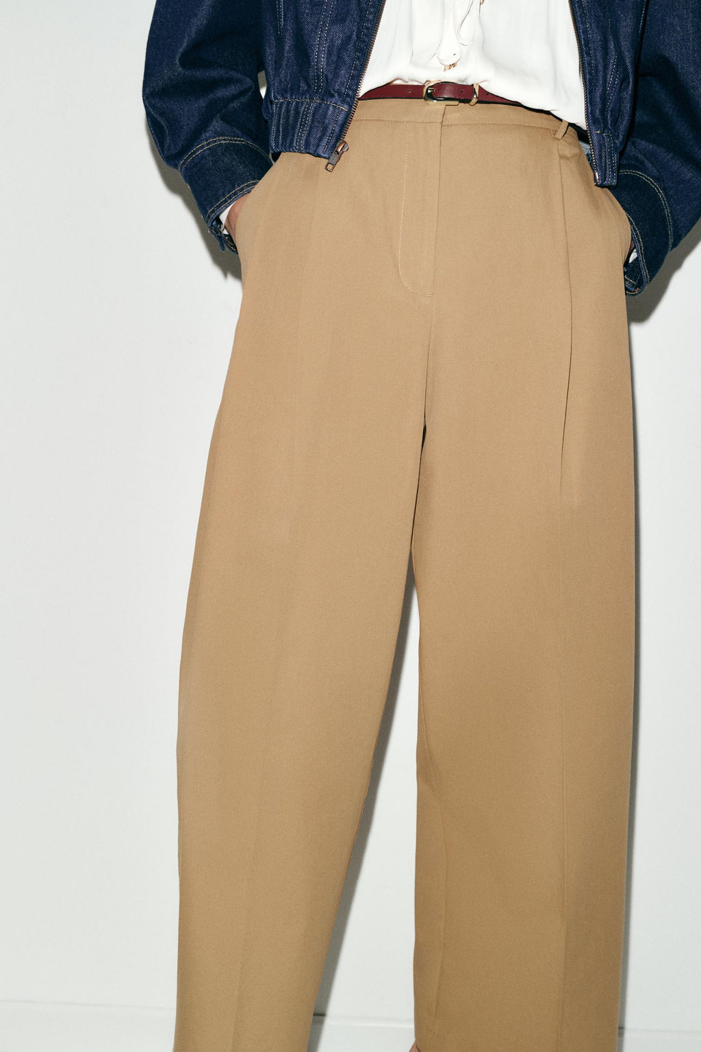 TROUSERS WITH BELT AND DARTS - Zara фото 6