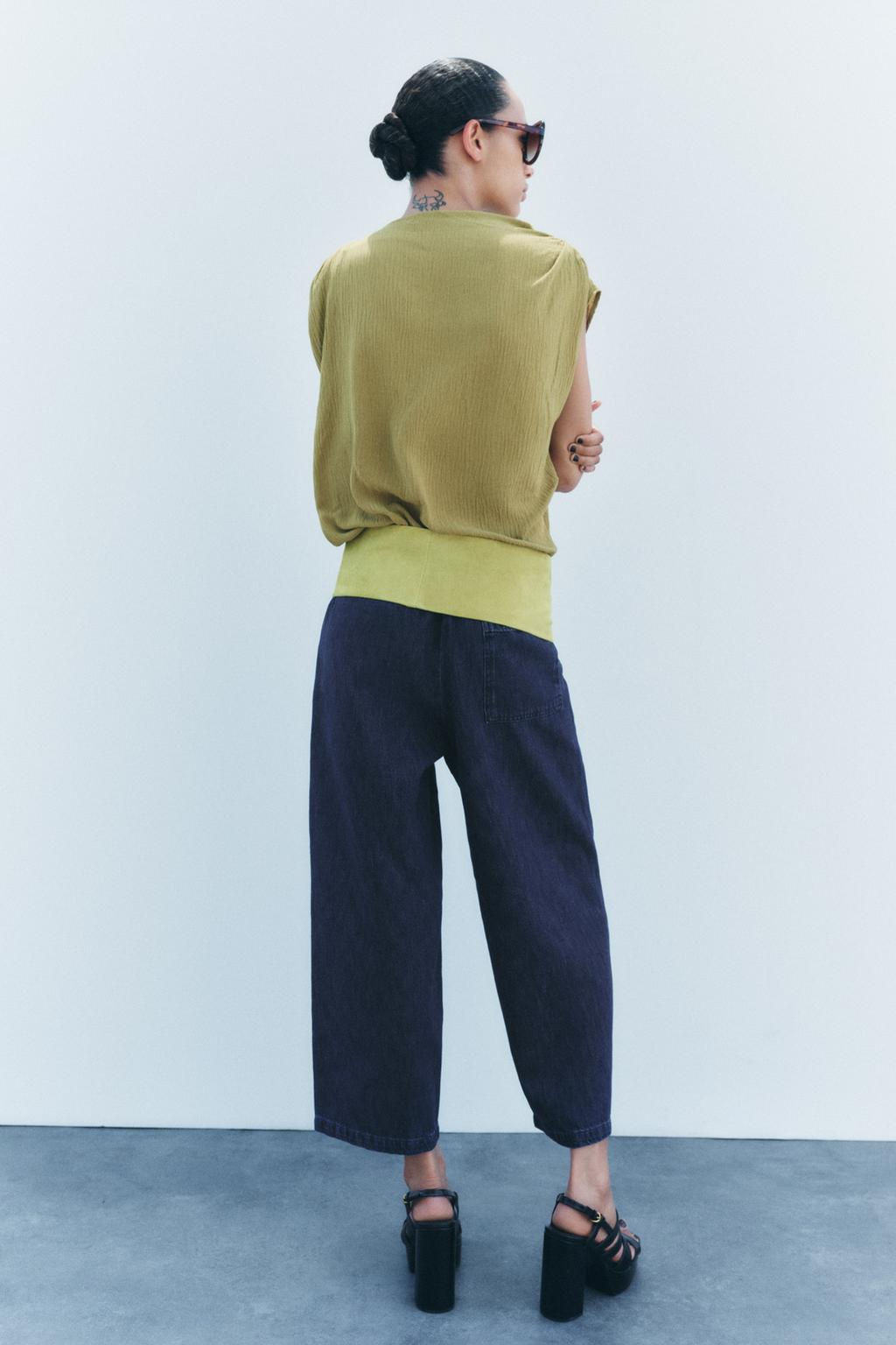 LEATHER BELT WITH PIERCING BUCKLE - Zara фото 5