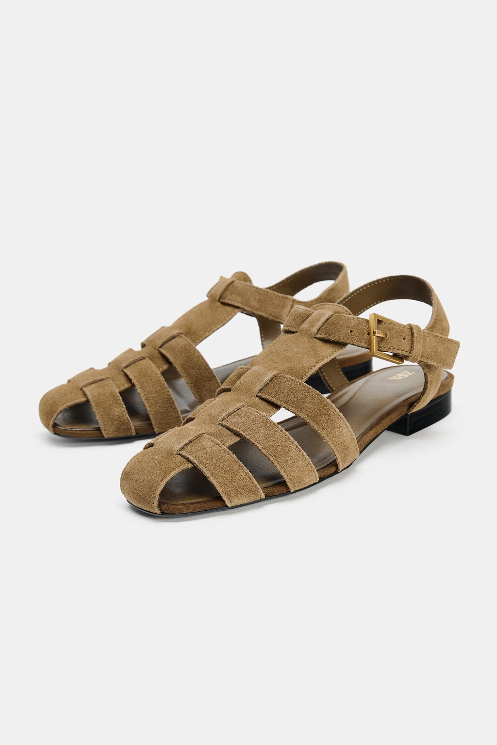 SPLIT SUEDE CAGE SANDALS - Zara фото 4
