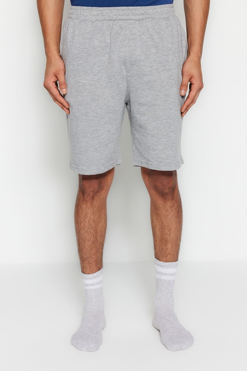 TRENDYOL MAN Mavi %100 Pamuk Regular Fit Orme Yazl?k Sortlu Pijama Tak?m? THMSS21PT0216 - Trendyolmilla фото 11