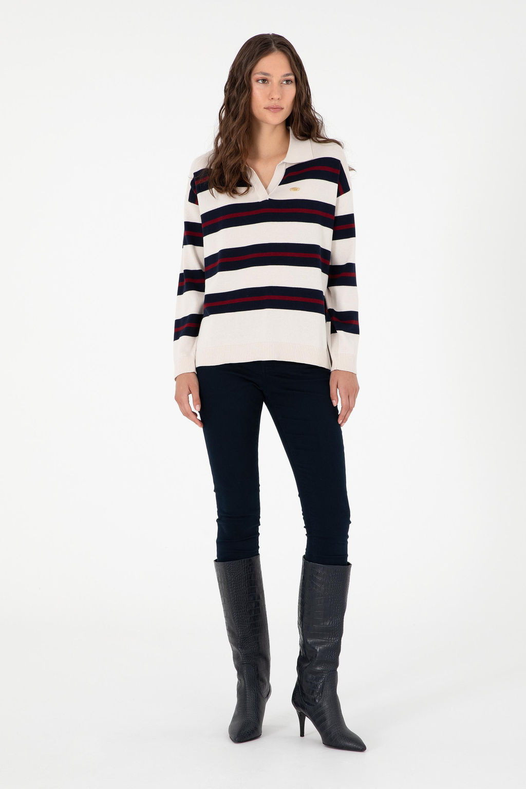 Женский кремовый свитер Неожиданная скидка в корзине - U.s. polo assn фото 4