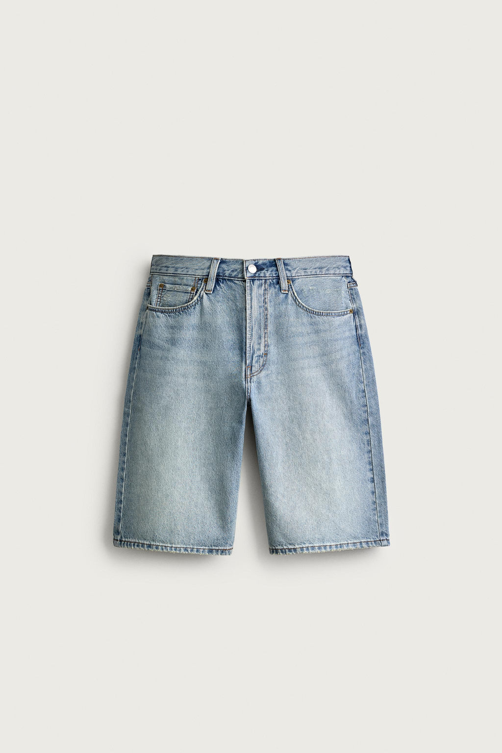 BERMUDA DENIM LOOSE FIT / Azul medio - Zara фото 7