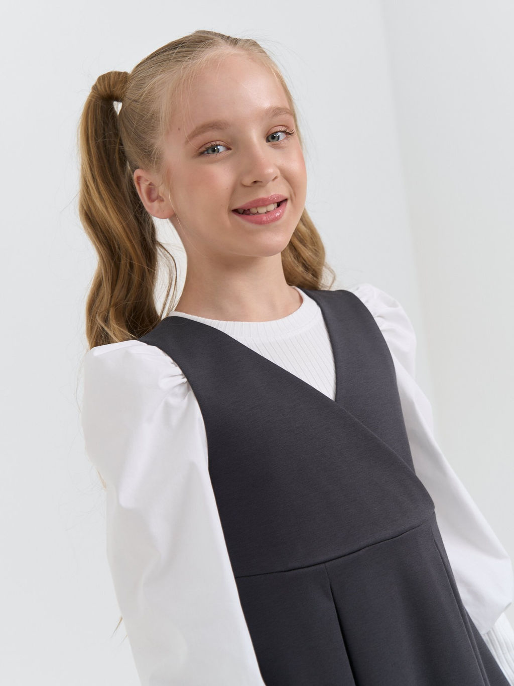 Сарафан приталенный Графит 7+ - Bungly фото 9