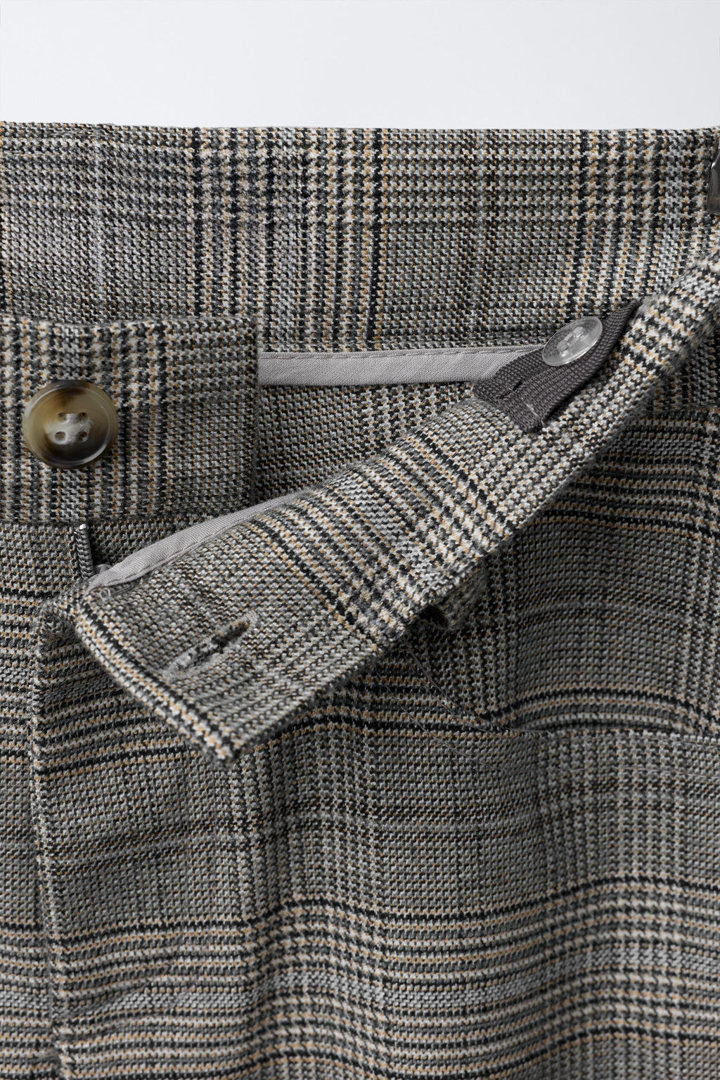 WARM CHECK BARREL TROUSERS - Zara фото 4