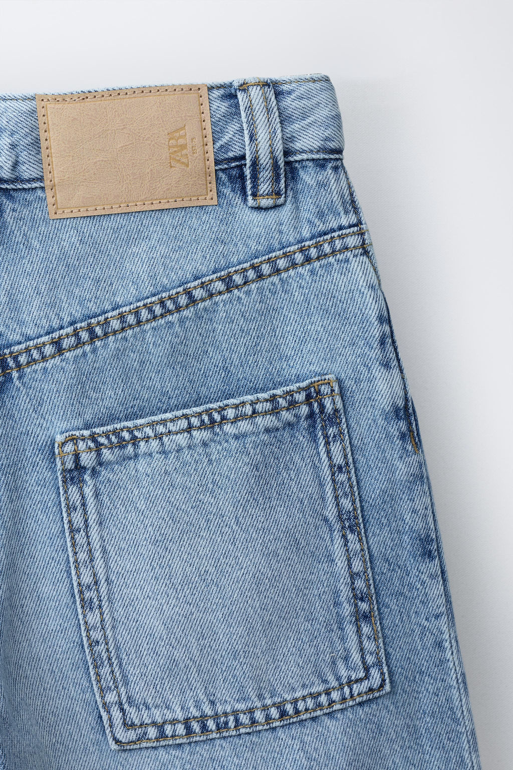 BERMUDA DENIM RELAXED BAGGY / Azul medio - Zara фото 4