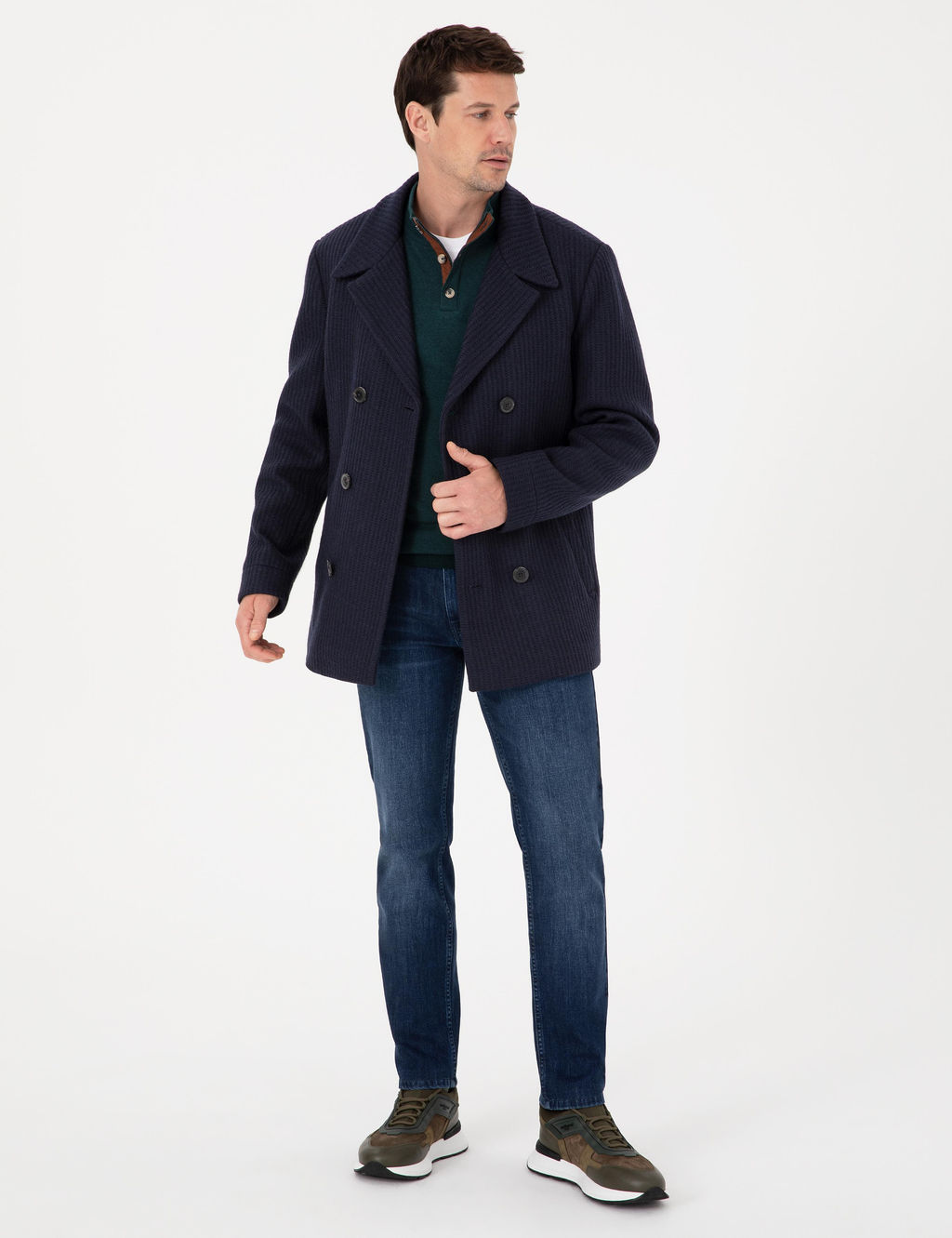 Lacivert Slim Fit Ka_e Kaban