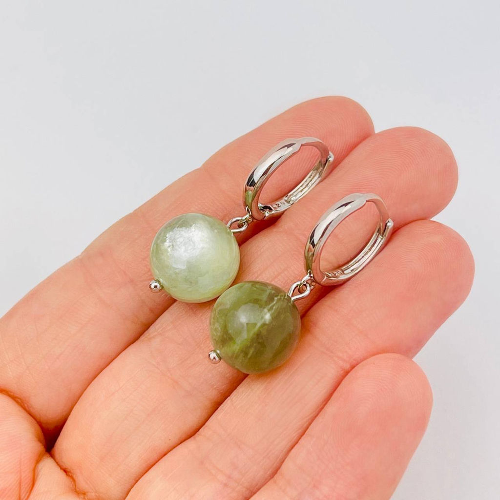 Серьги из Лепидолита "Мусковит"