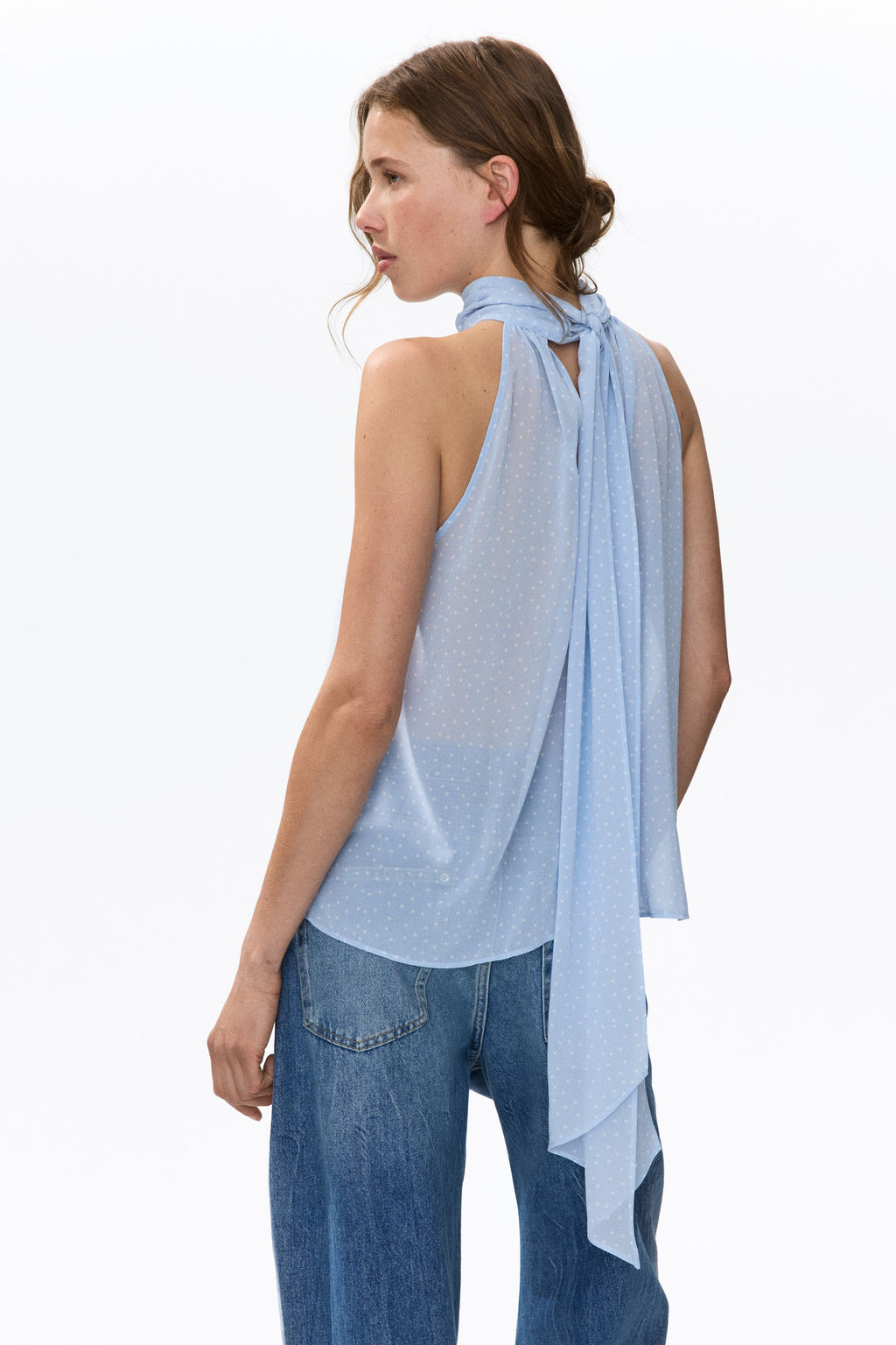 Top de gasa con cuello fular - H&m фото 6
