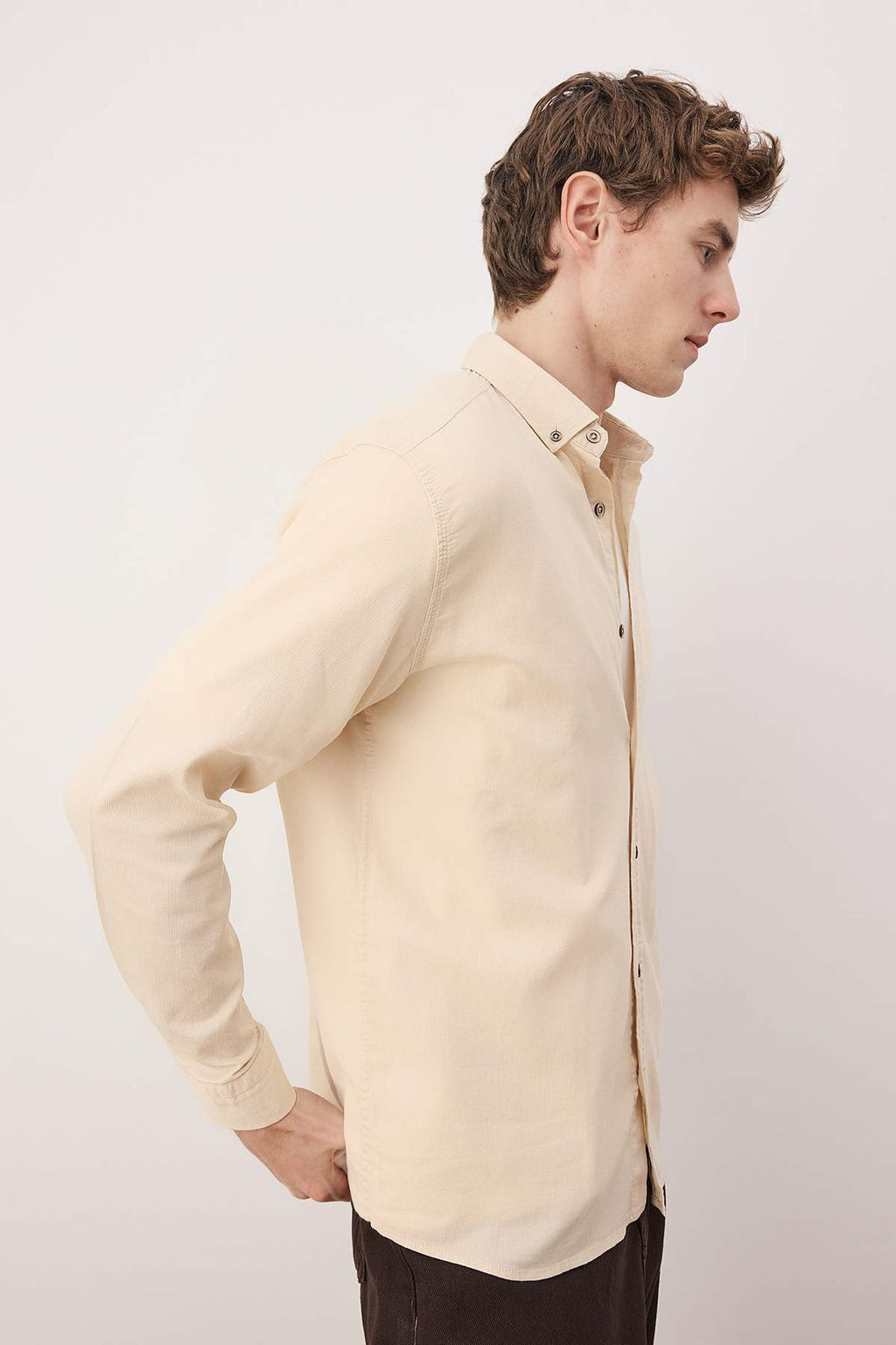 Siyah Regular Erkek Gomlek TMNAW26GO00015 - Trendyolmilla фото 18