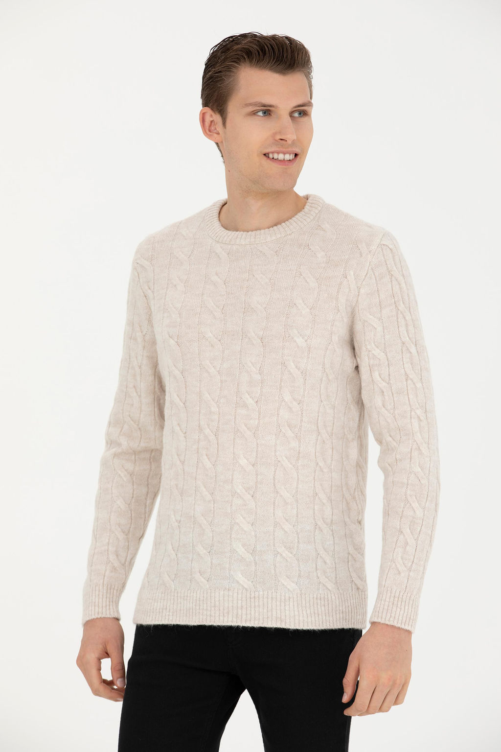 Мужской свитер из каменного меланжа - U.s. polo assn фото 17