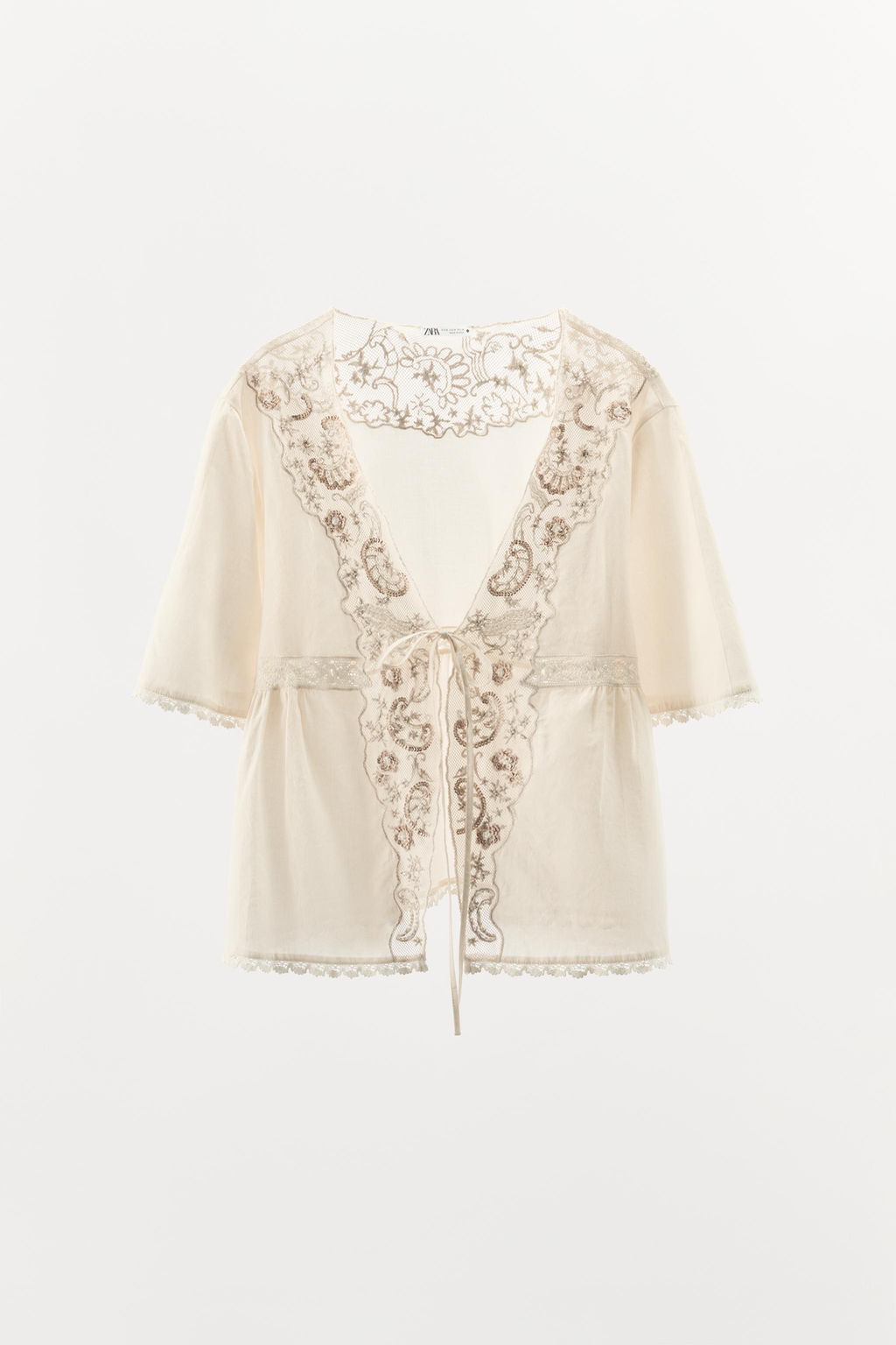 LIMITED EDITION EMBROIDERED BEADED TOP - Zara фото 4