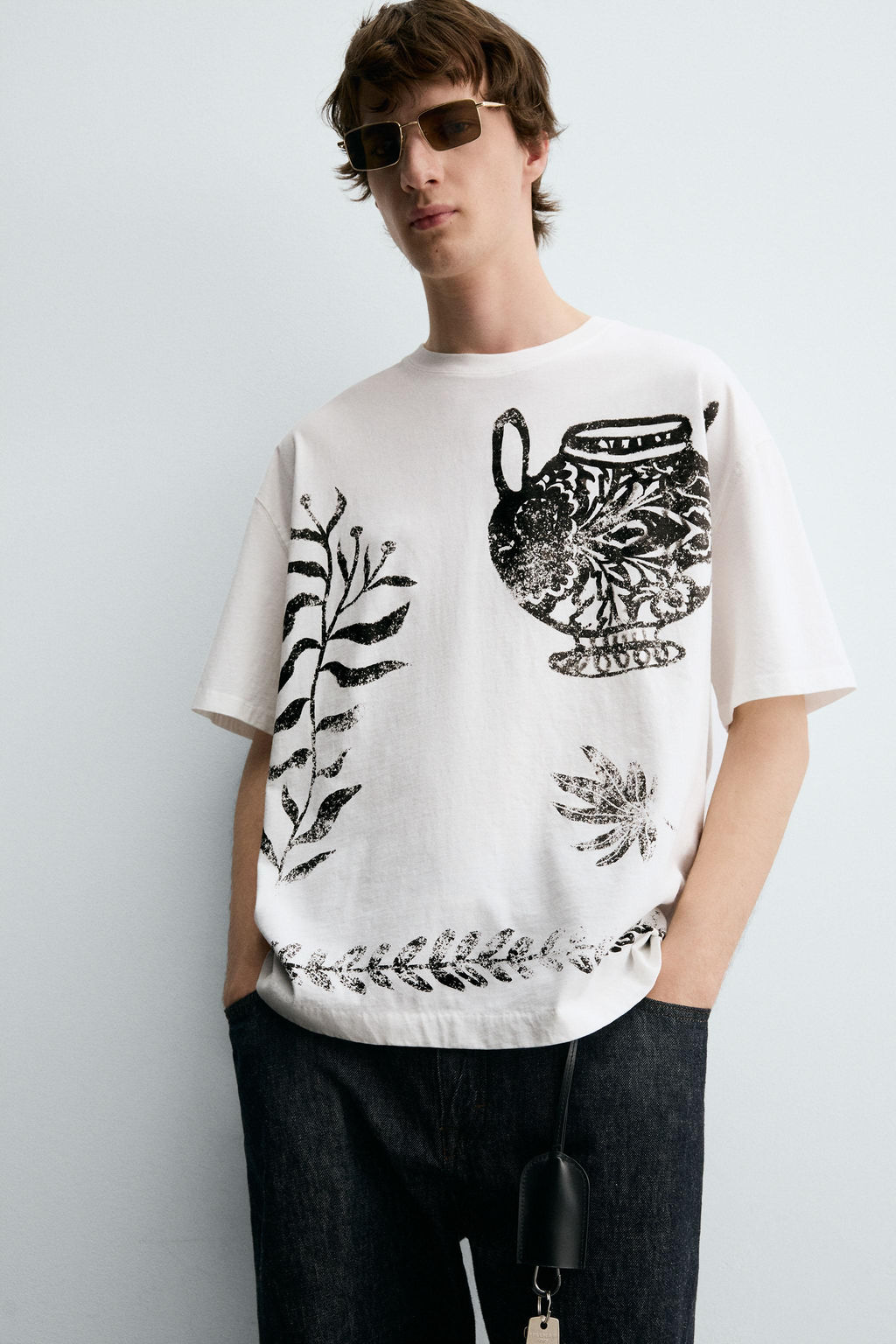 CONTRAST PRINT T-SHIRT - Zara фото 6