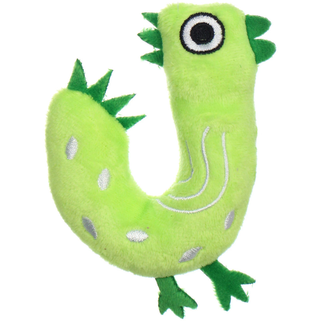 Цена за 4 шт. Игрушка для кошек мягкая "Петушок", цвет зеленый, 12*9см