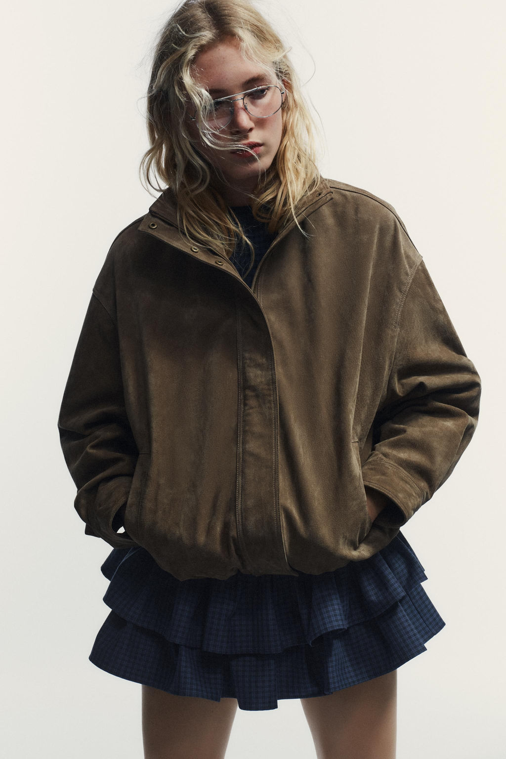 100% VOLUME SUEDE LEATHER JACKET - Zara фото 2