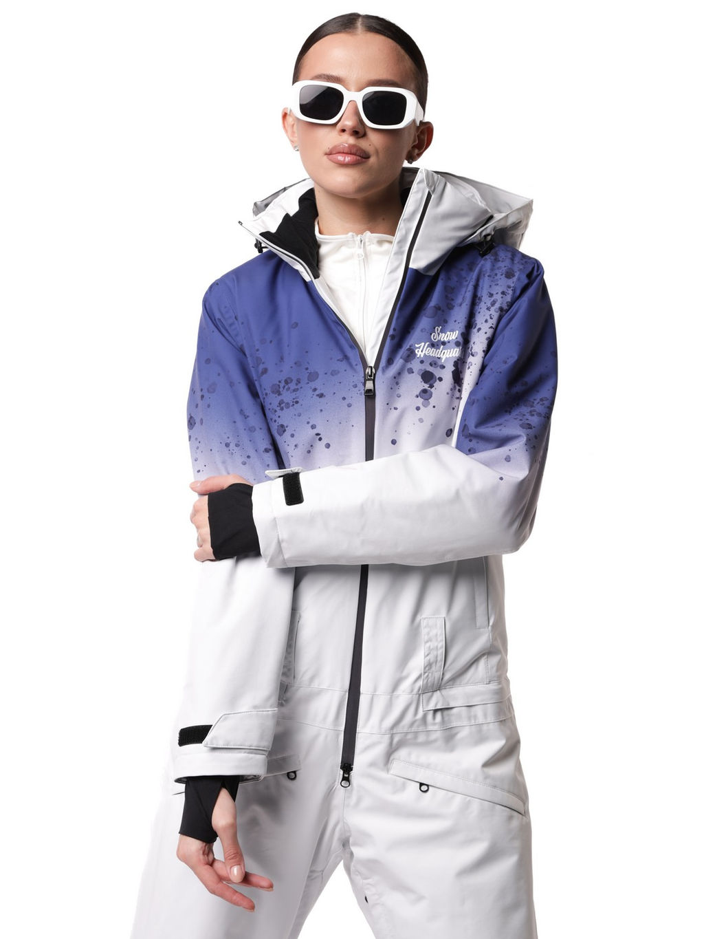 Комбинезон BB-0525 Бело-фиолетовый