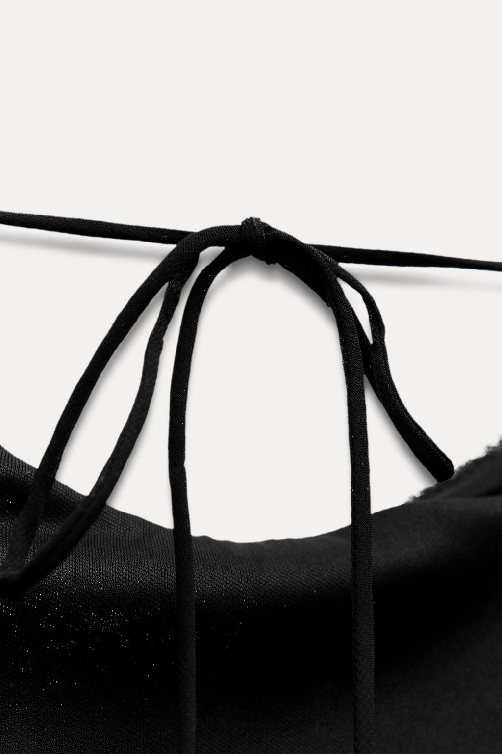 ZW COLLECTION SEQUINNED DRESS WITH SHOULDER PADS - Zara фото 12