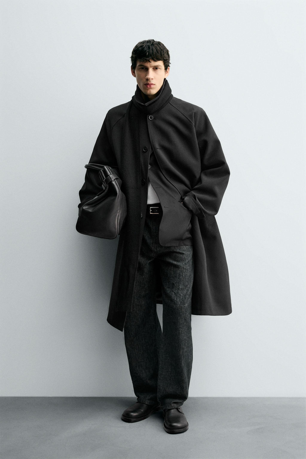 OVERSIZE WOOL BLEND TRENCH COAT