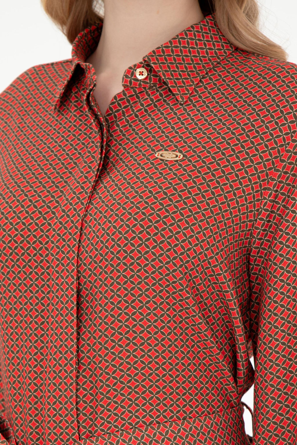 Женское тканое платье цвета хаки Неожиданная скидка в корзине - U.s. polo assn фото 12