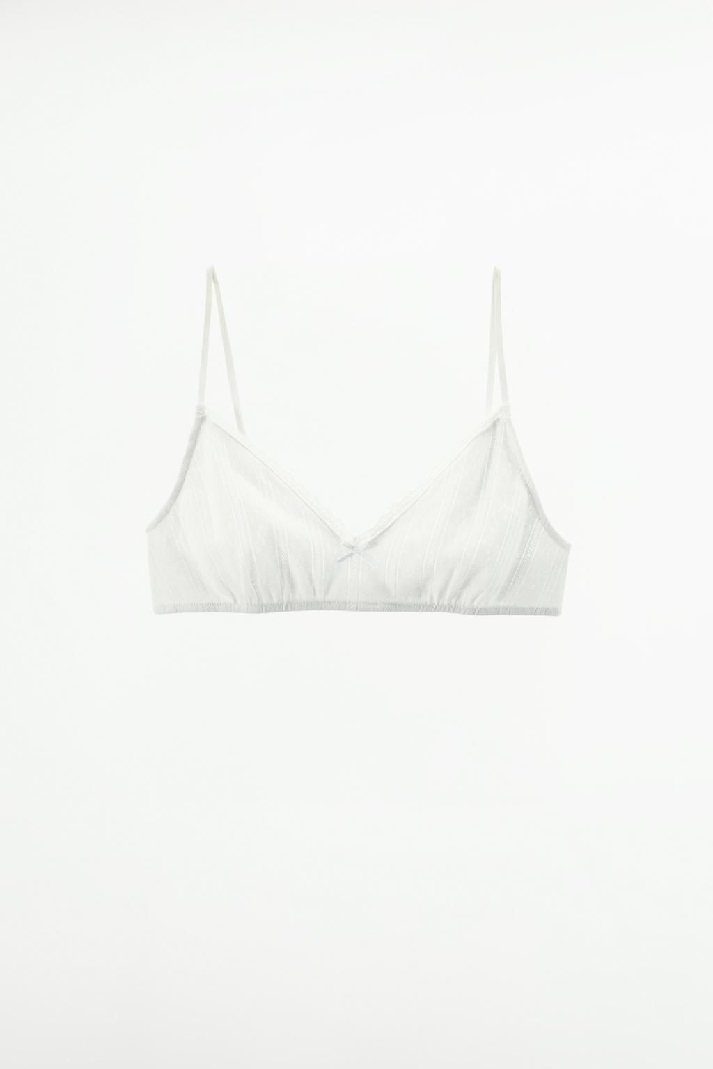 LACE TRIANGLE BRA - Zara фото 4