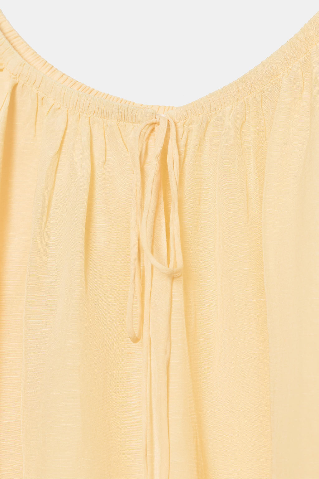 BLUSA CON LINO ZW COLLECTION / Amarillo pastel - Zara фото 8