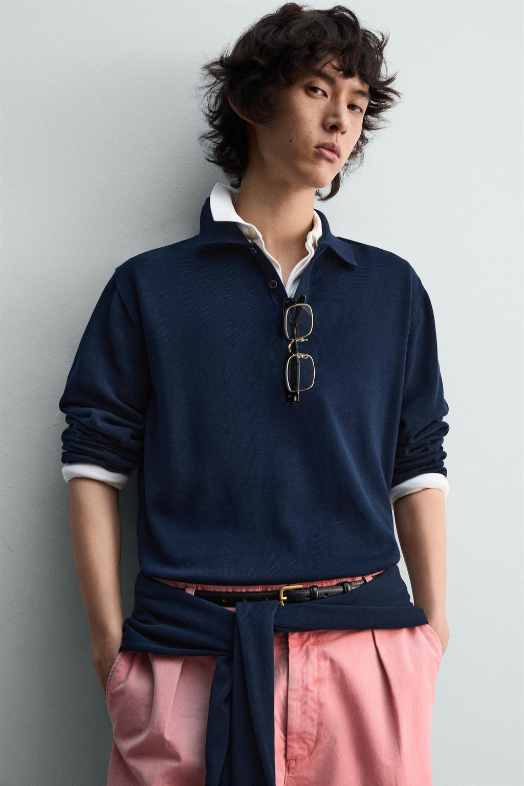 RELAXED FIT KNIT POLO SHIRT - Zara фото 13