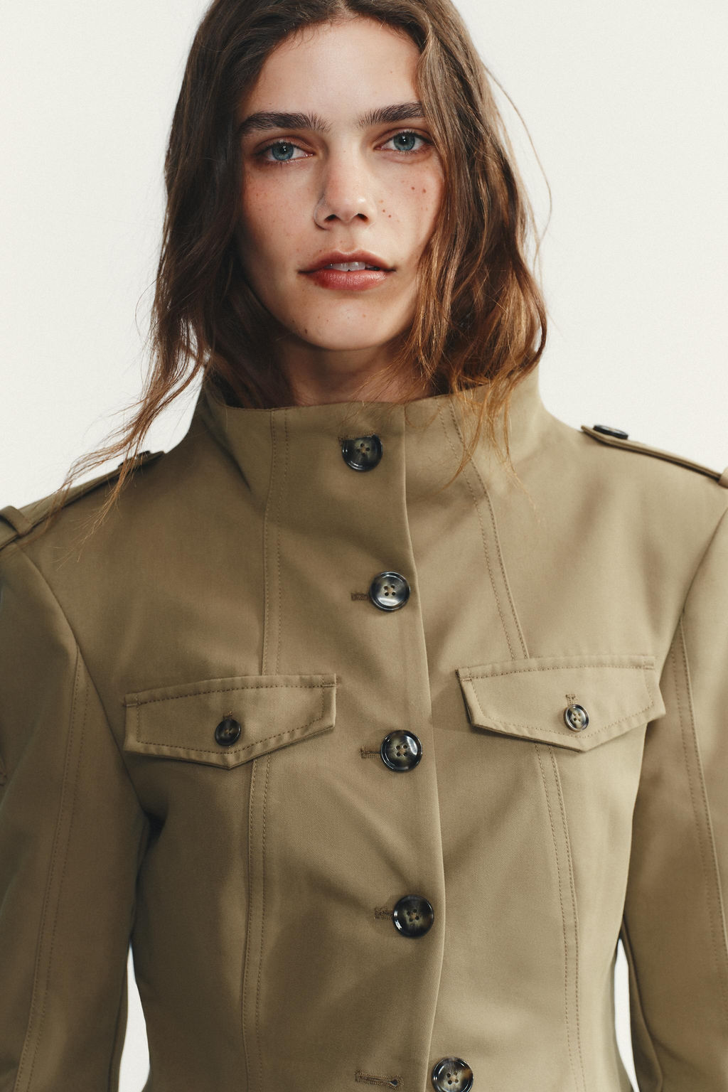 JACKET WITH SHOULDER TABS AND POCKETS - Zara фото 3