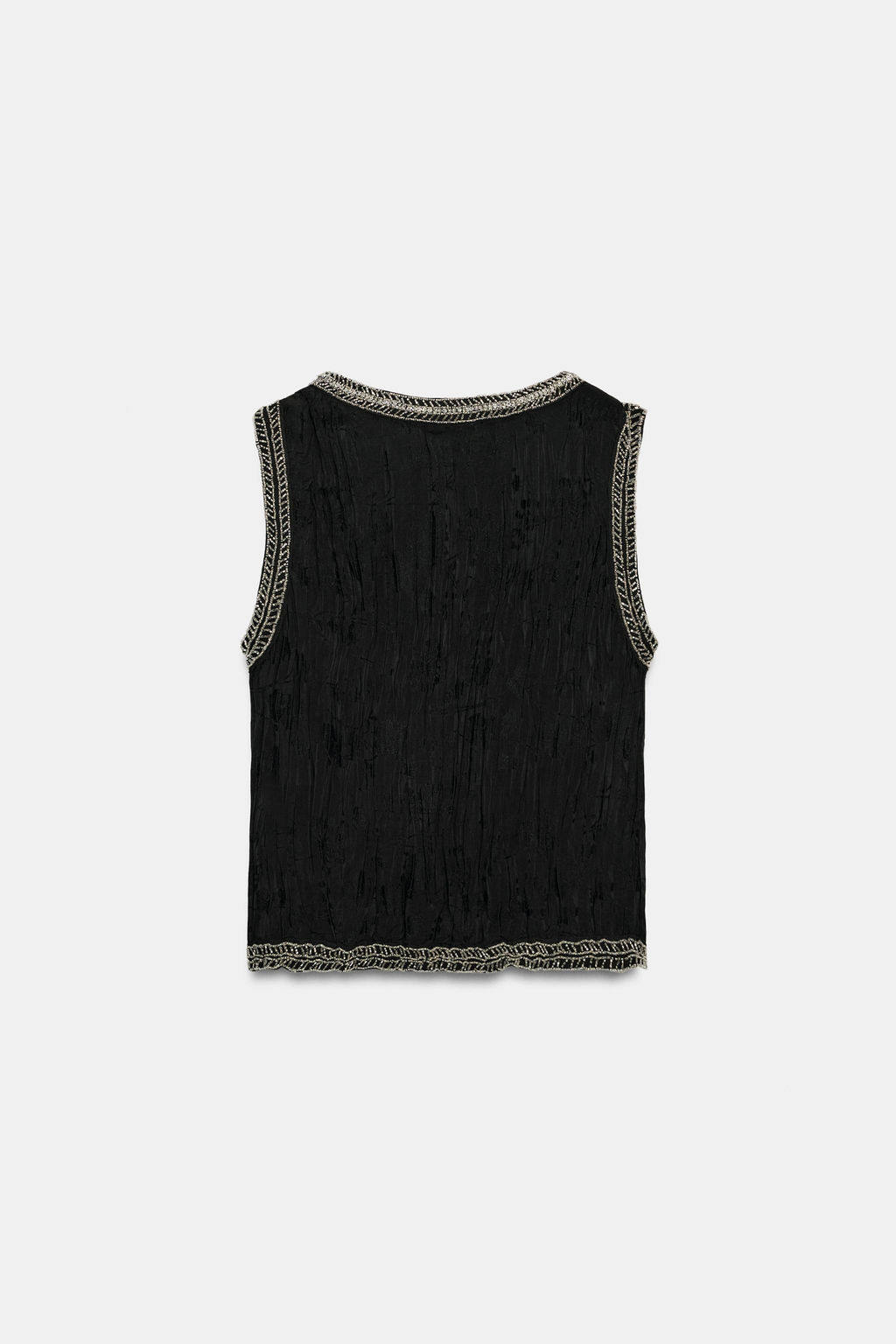 TOP JACQUARD ABALORIOS ZW COLLECTION / Negro
