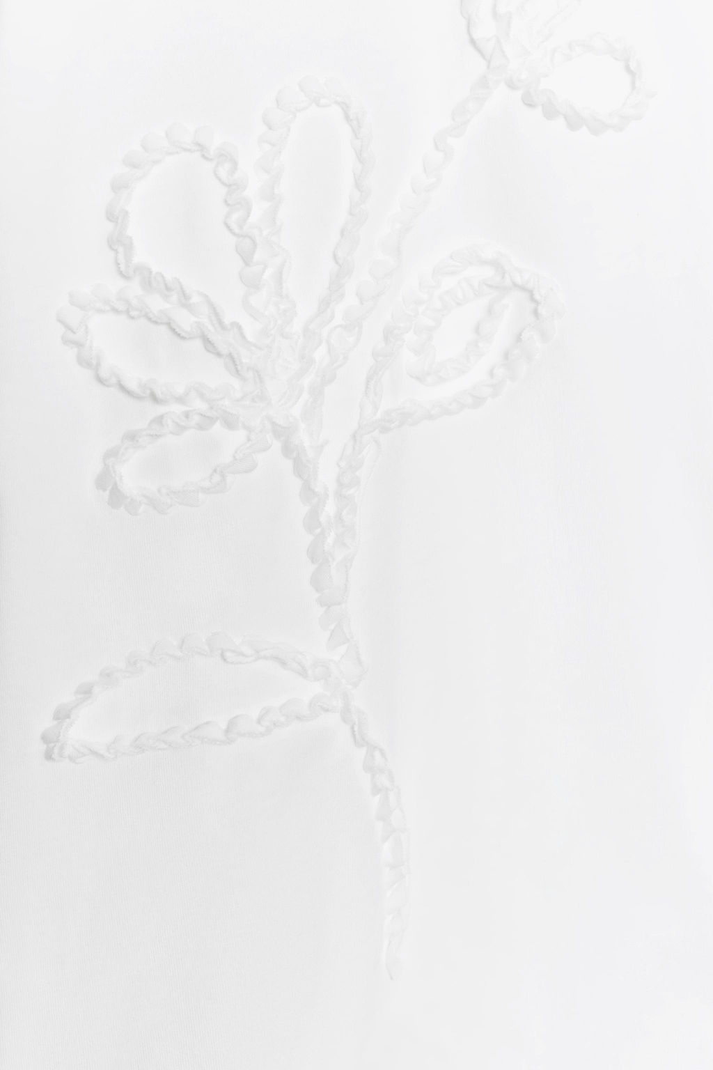 CAMISETA FLOR RELIEVE / Blanco - Zara фото 6