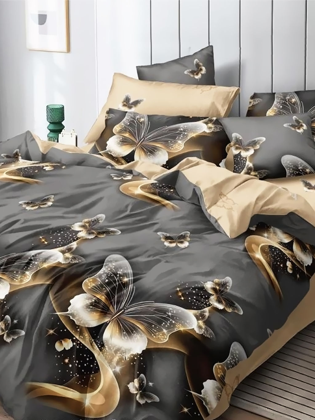 Постельное белье поплин эксклюзив на молнии - Лайкли 2 сп.с прост.на резинке 180*200*25 (нав.70х70)