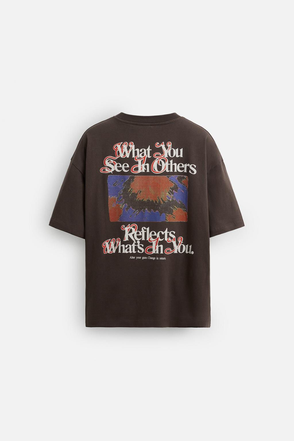 CONTRAST PRINT T-SHIRT - Zara фото 8