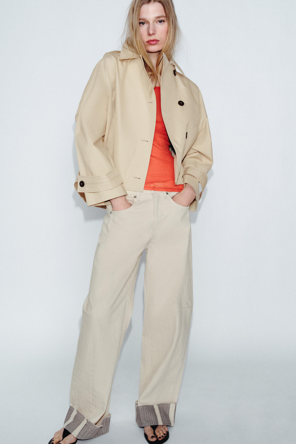 SHORT WATER-REPELLENT TRENCH COAT ZW COLLECTION - Zara фото 5