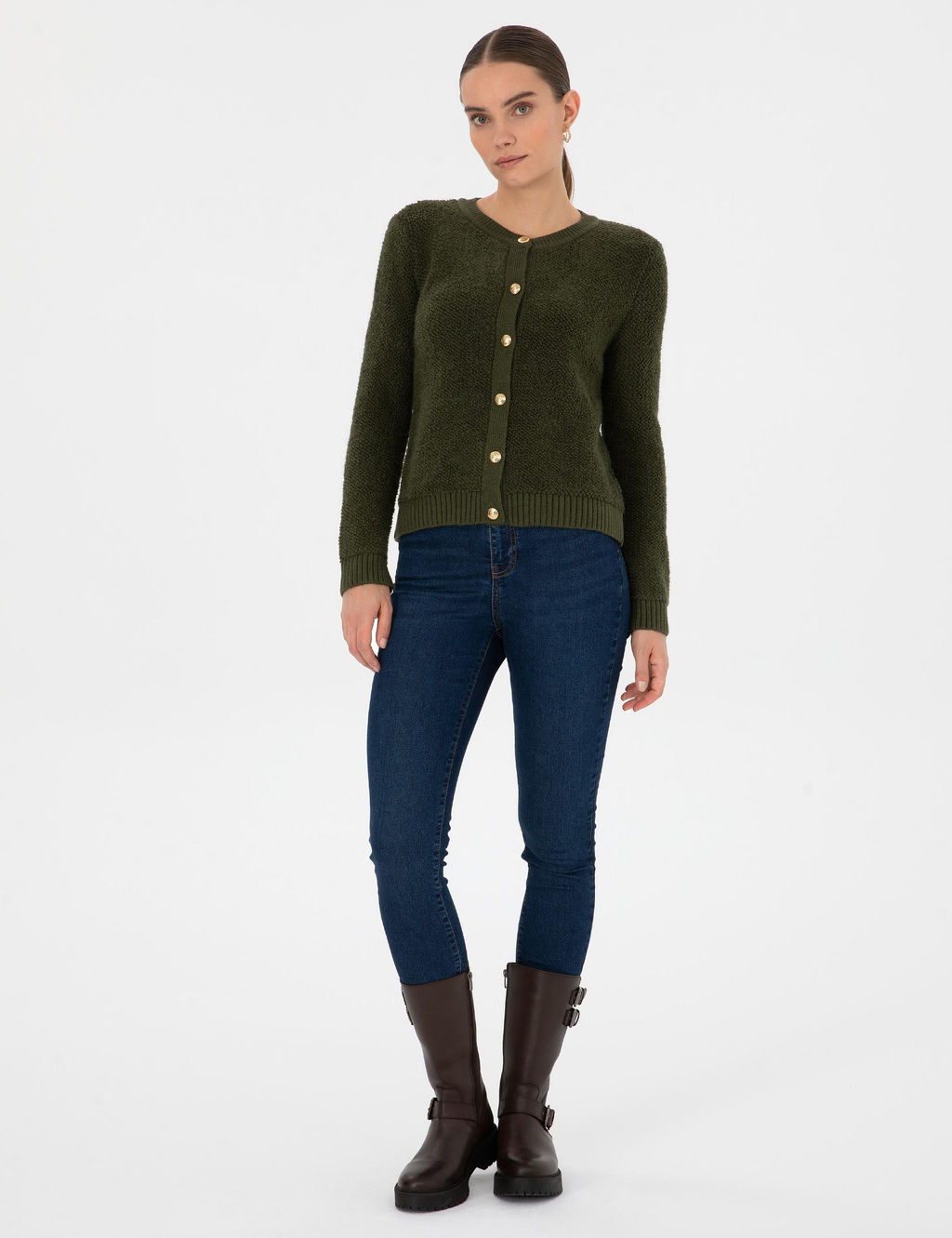 Haki Slim Fit Triko H_rka - Pierre cardin фото 4