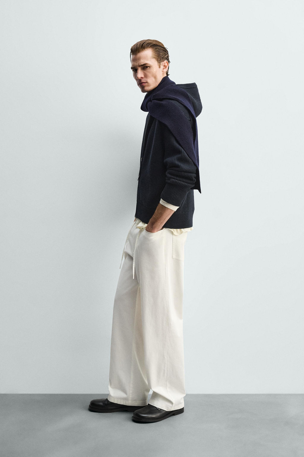 RELAXED FIT FLOWING TROUSERS - Zara фото 3