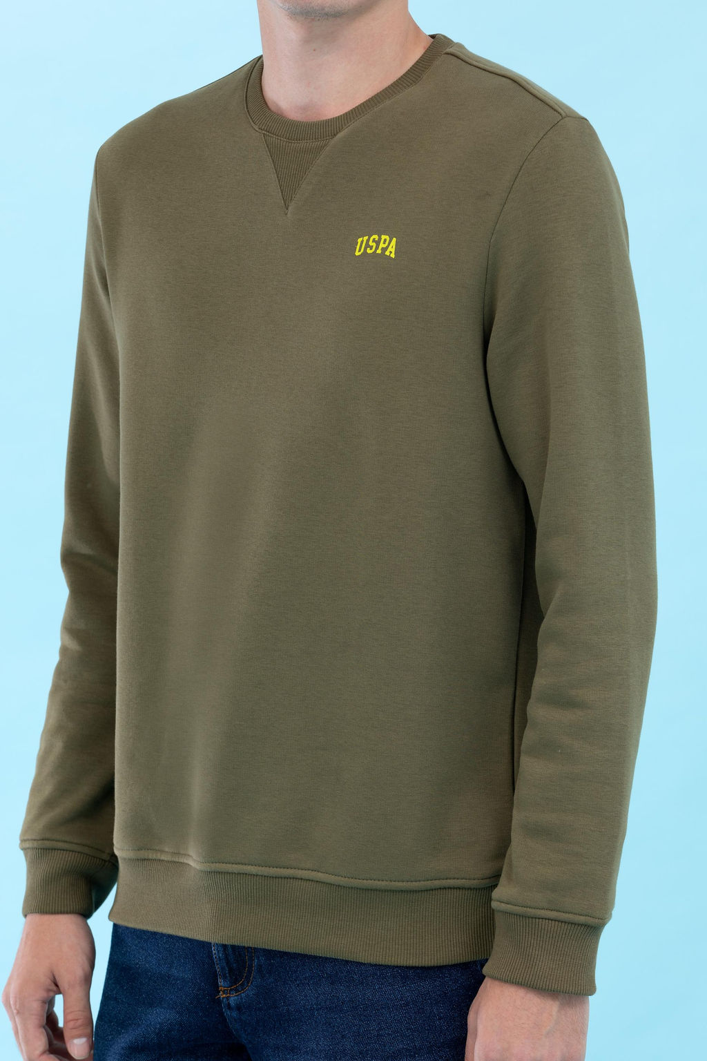 U. S. Polo Assn / Базовый свитшот цвета хаки с круглым вырезом - U.s. polo assn фото 14