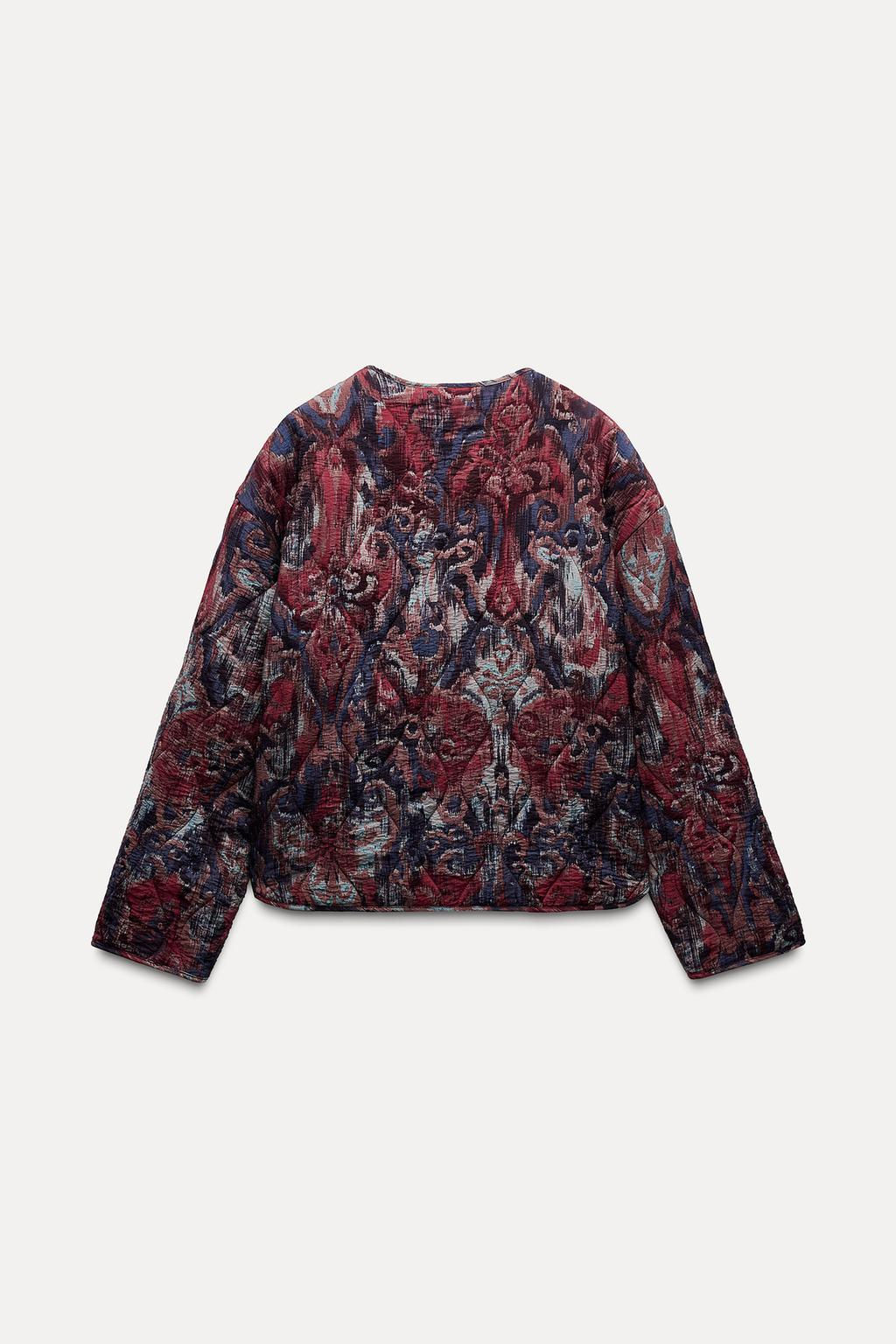 PRINTED QUILTED JACKET - Zara фото 6