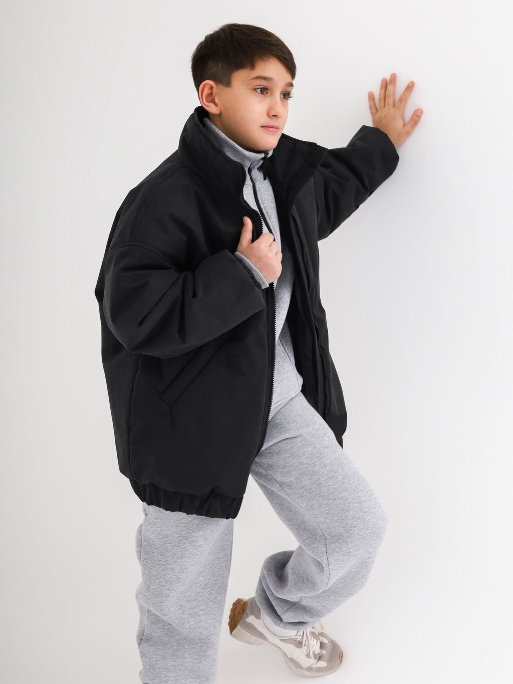 Куртка-бомбер VELUR, черная - Inzibe фото 10