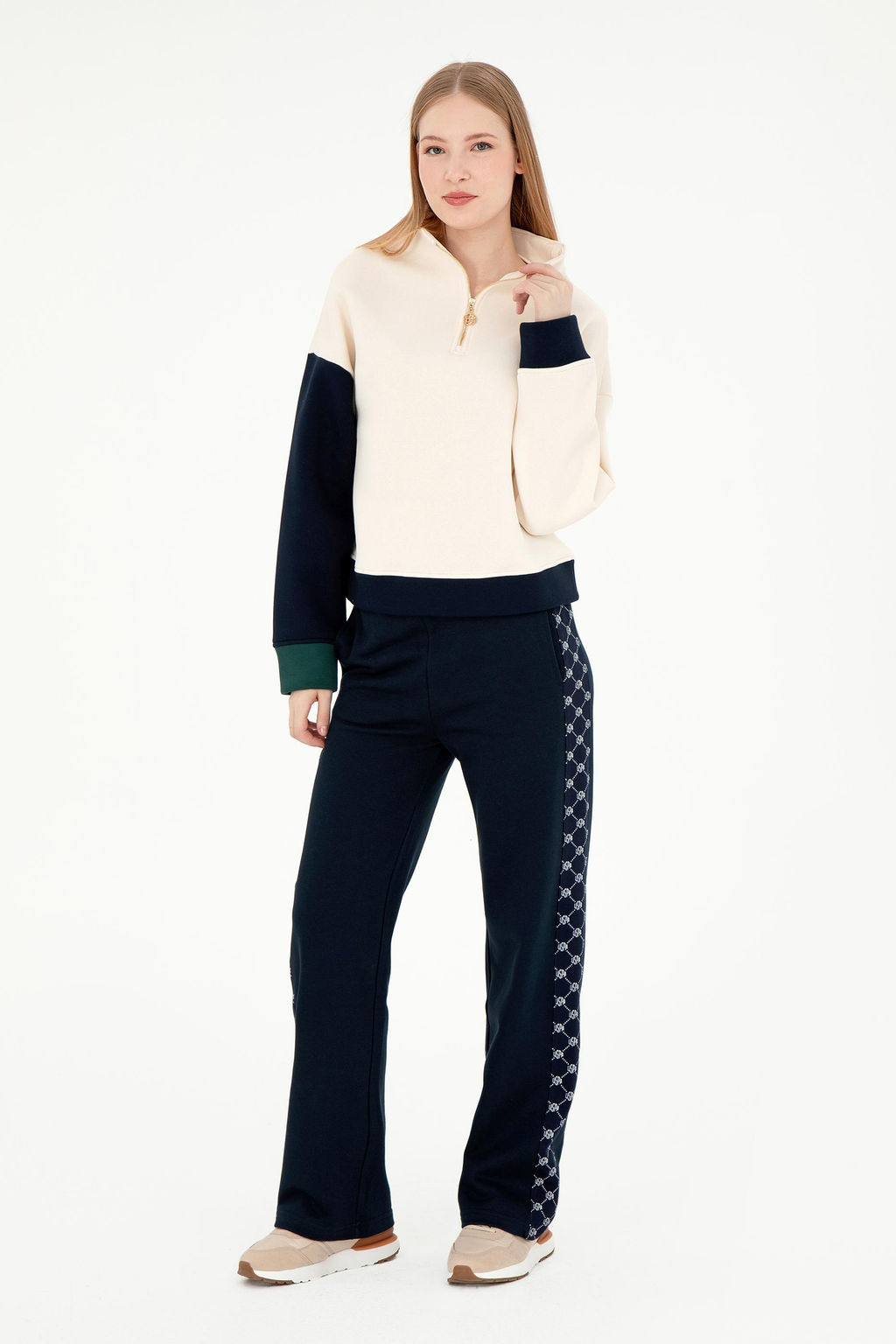 Женский кремовый свитшот Неожиданная скидка в корзине - U.s. polo assn фото 4